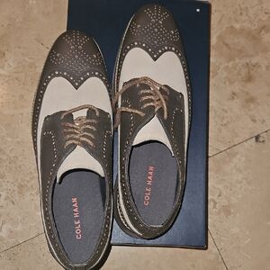 Cole Haan Men's Oxford in Brown and Cream